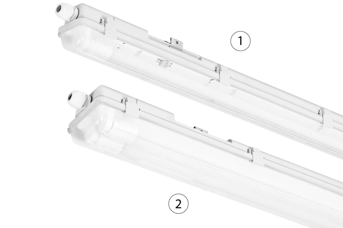 LED HERMÉTICA 1x18/2x18 ANTI POLVO